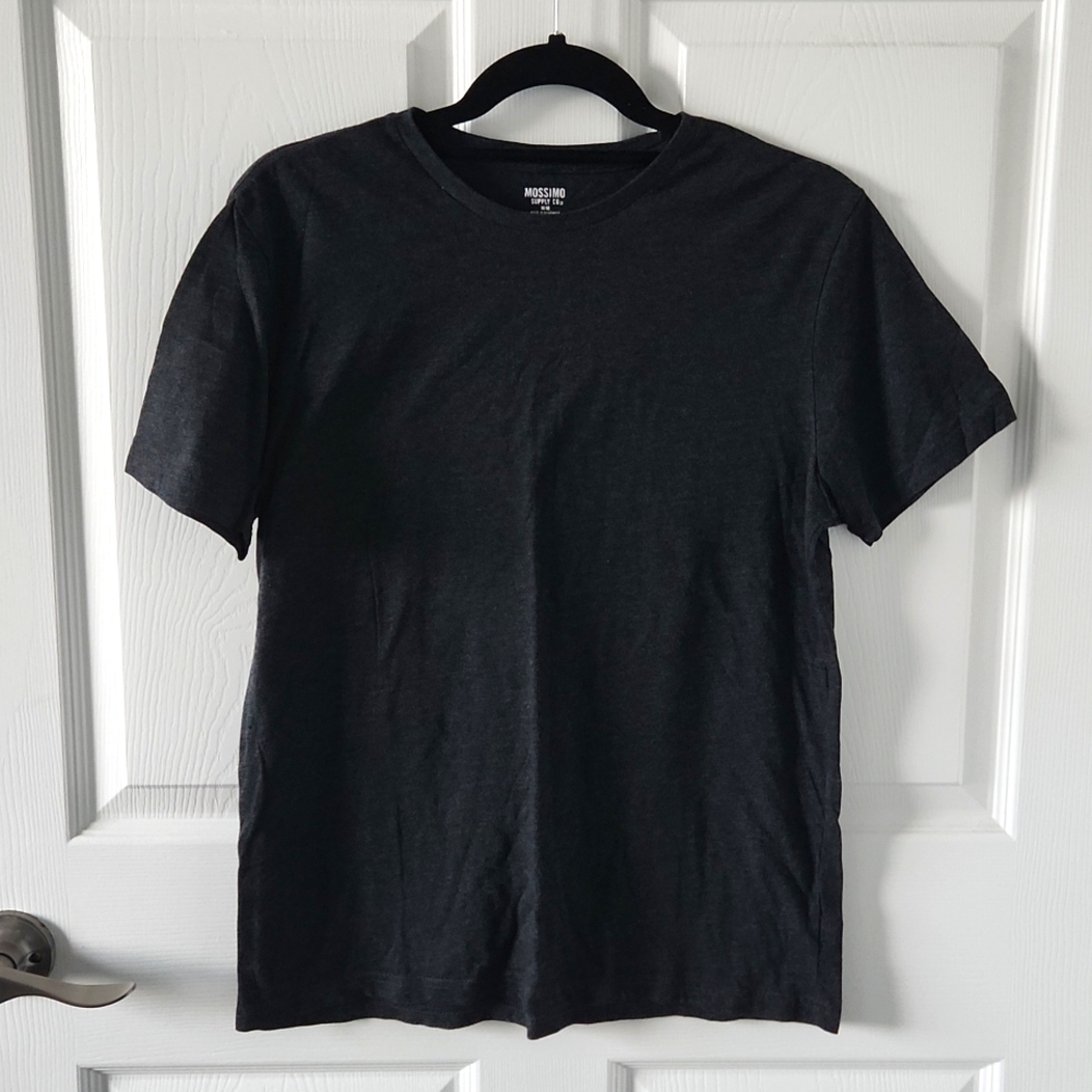 MOSSIMO Dark Heather Gray Boyfriend Cut Tee Medium